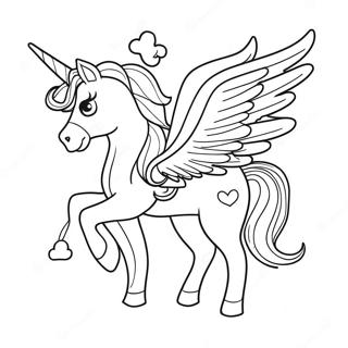 Magisches Einhorn Mit Glitzernden Flugeln Ausmalbild 93895 33211