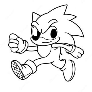 Silberner Sonic Rennt Schnell Ausmalbild 93947 33250