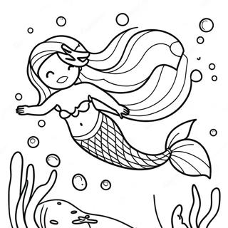 Funkelnde Meerjungfrau Unter Wasser Ausmalbild 93975 33279