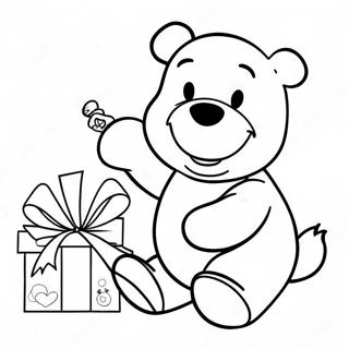 Festlicher Winnie Puuh Mit Geschenken Ausmalbild 94022-33305