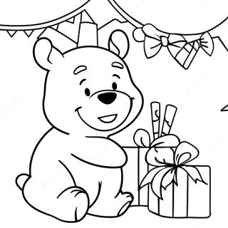 Festlicher Winnie Puuh Mit Geschenken Ausmalbild 94022-33306