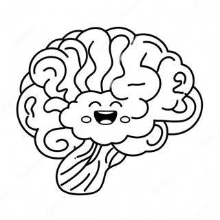 Gluckliches Gehirn Mit Lachelndem Gesicht Ausmalbild 94309-33605