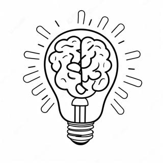 Gehirn Mit Gluhbirnenidee Ausmalbild 94310-33537