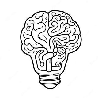 Gehirn Mit Gluhbirnenidee Ausmalbild 94310-33540