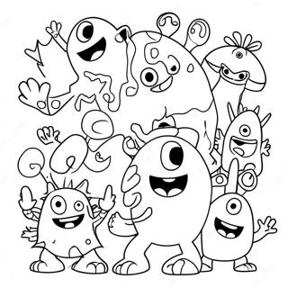 Spielerische Zahlen Monster Ausmalbild 94851-34151