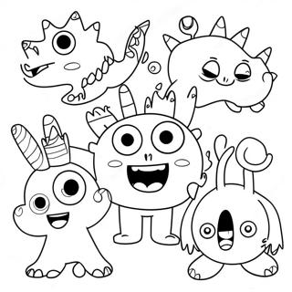 Spielerische Zahlen Monster Ausmalbild 94851-34152