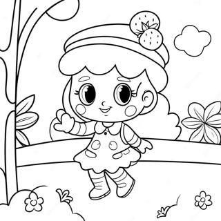 Klassischer Erdbeerkuchen Im Garten Ausmalbild 94901 34185