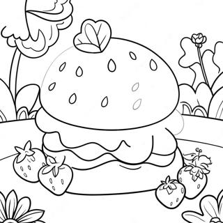 Klassischer Erdbeerkuchen Im Garten Ausmalbild 94901 34187