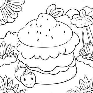 Klassischer Erdbeerkuchen Im Garten Ausmalbild 94901 34188