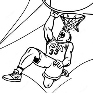 Celtics Basketballspieler Beim Dunking Ausmalbild 94926-34203