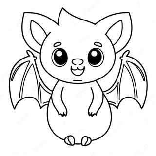 Niedliche Halloween Fledermaus Ausmalbild Ausmalbilder