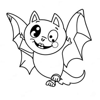 Fliegende Halloween Fledermaus Ausmalbild Ausmalbilder