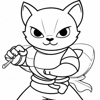 Fierce Katze Ninja Ausmalbild 95464-34631