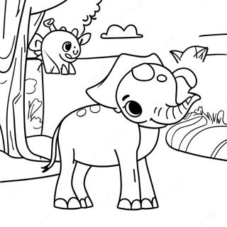 Subtraktions Safari Mathematik Ausmalbild 95565-34705