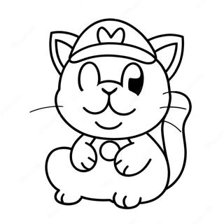 Katze Mario Ausmalbild 95613-34774