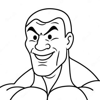 Muscle Mans Lustiges Gesicht Ausmalbild 95667 34826
