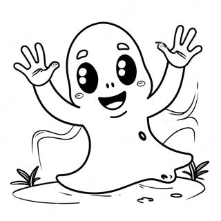 Geist Mit High Five In Aktion Ausmalbild 95668 34831