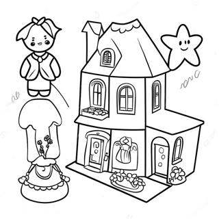 Papierpuppenhaus Toca Boca Ausmalbild 95818-34934