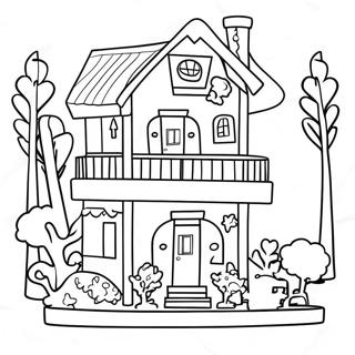 Papierpuppenhaus Toca Boca Ausmalbild 95818-34935