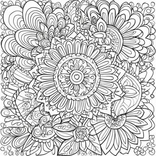 Bunte Mandala Muster Ausmalbild 9583-633