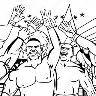 Wwe Wrestler Feiern Den Sieg Ausmalbild 95922-35022