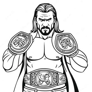 Triple H Halt Zwei Gurtel Ausmalbild 96235-35265