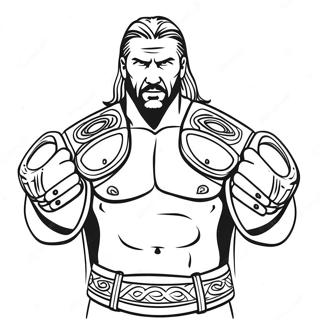 Triple H Halt Zwei Gurtel Ausmalbild 96235-35267