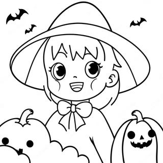 Anime Halloween Ausmalbild 96284-35294