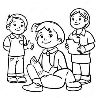 Respektvolle Kinder Horen Zu Ausmalbild 96365 35367