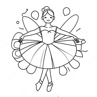 Elegante Ballerina Im Tutu Ausmalbild 96414-35399