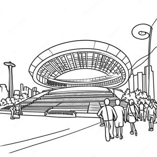 Seahawks Stadion Szene Ausmalbild 96494 35469