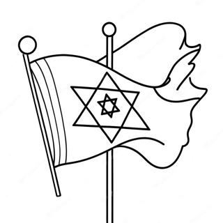 Israelische Flagge Ausmalbild 96541-35495