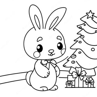 My Melody Schmuckt Einen Weihnachtsbaum Ausmalbild 96569 35521