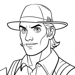 Entschlossener Esche In Seinem Hut Ausmalbild 96597 35551