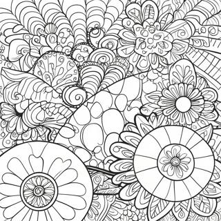 Groovige 70er Jahre Muster Ausmalbild 96671-35599