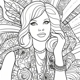 Funky 70er Jahre Mode Ausmalbild 96673-35605