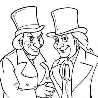 Scrooge Und Der Geist Der Vergangenen Weihnachten Ausmalbild 96749 35657