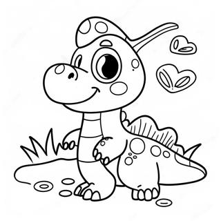 Niedlicher Baby Dinosaurier Geburtstag Ausmalbild 96800-35866