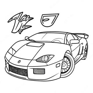 Sportliches Jdm Auto Mit Spoiler Ausmalbild 96904-35786