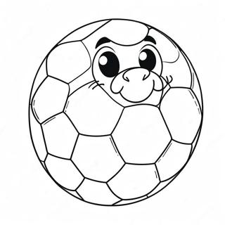 Niedlicher Cartoon Fussball Ausmalbild 97596-36488