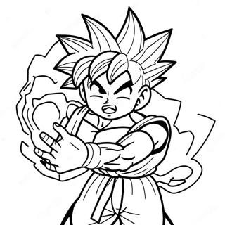 Goku Mit Kamehameha Ausmalbild 97882 36846