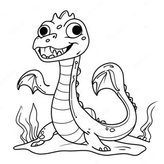 Gruseliges Seeungeheuer Ausmalbild 98037-36963