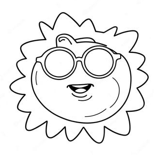 Frohliche Sonne Mit Sonnenbrille Ausmalbild 98166 37071