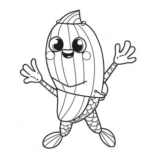 Fishstick Fortnite Im Tanzpose Ausmalbild 98266-37141