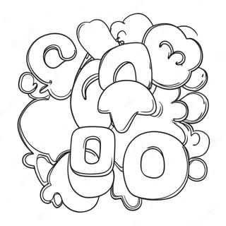 Bunte Buchstabenblasen Ausmalbild 98394-37239