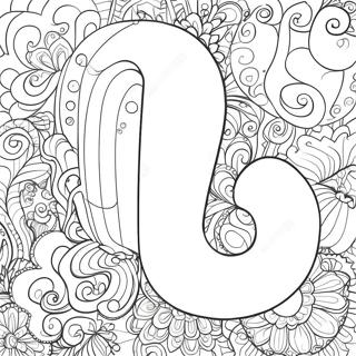 Fantasievolle Buchstabenblasen Ausmalbild 98396-37248