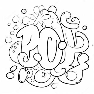 Verspielte Buchstabenblasen Ausmalbild 98397-37249