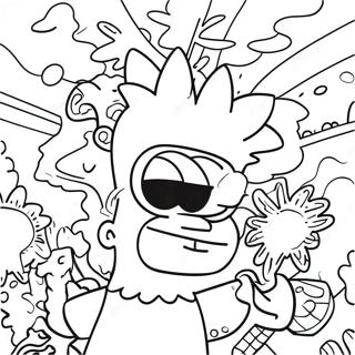 Trippy Bart Simpson Ausmalbild 98469-37296