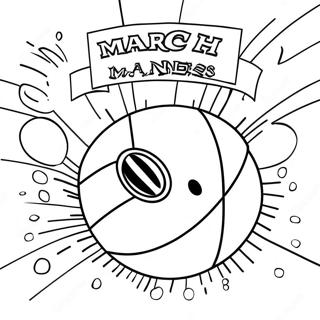 Spannendes March Madness Turnier Ausmalbild 98522-37337