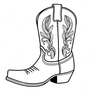 Ausmalbild Western Cowboy Stiefel 98574-37383